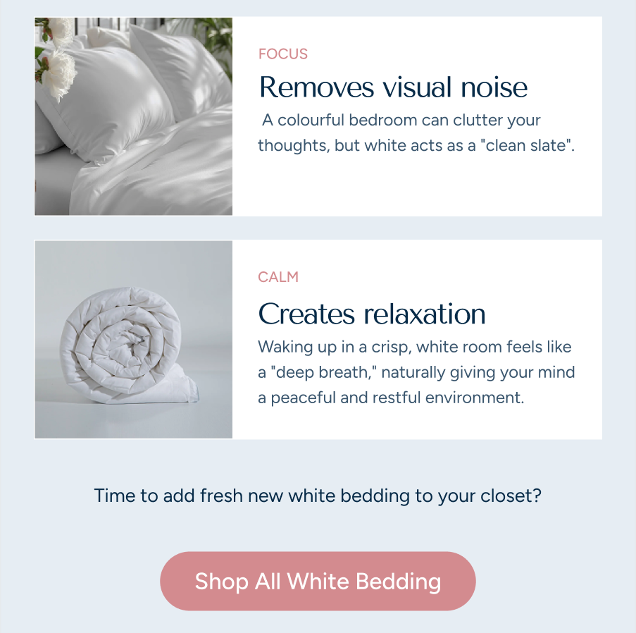 White isn't just a style choice; it actively signals "clarity" to your brain.