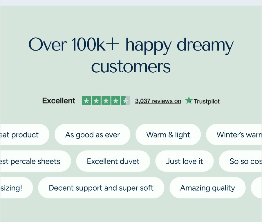 Over 100k+ happy dreamy customers