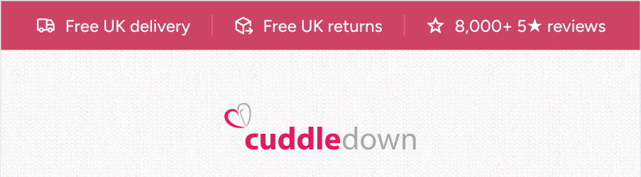 Cuddledown LOGO. Special duvet and pillows offer for our subscribers