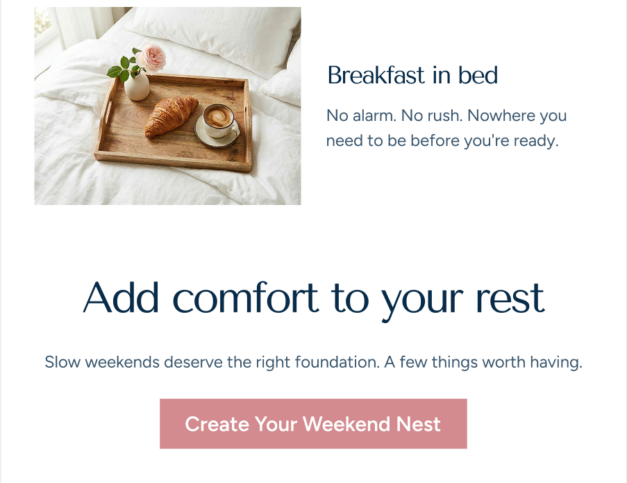 breakfast in bed, tray with granola and 